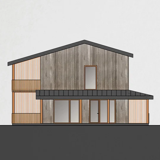 fasado architektura - namas kalnenuose